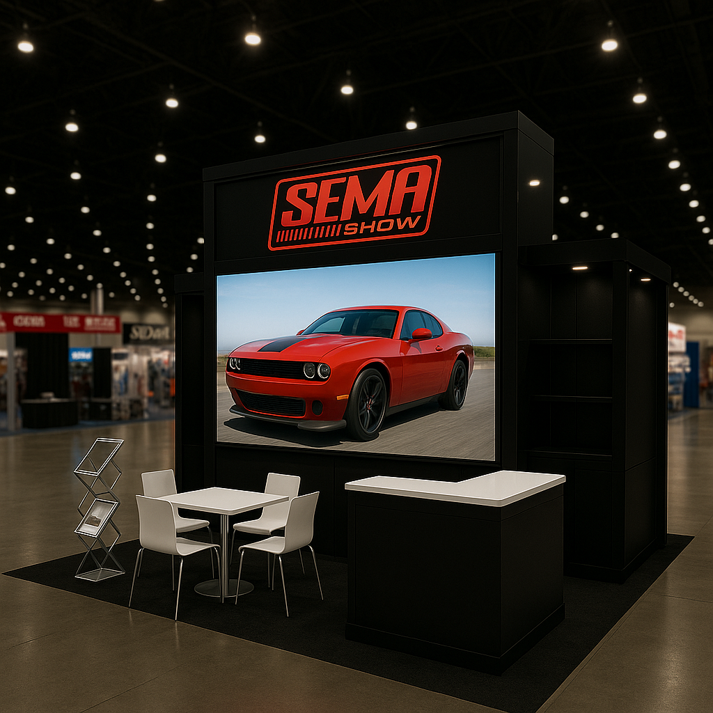 How to Integrate Digital Displays into Your SEMA Booth